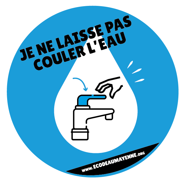 autocollant robinet ecodeau