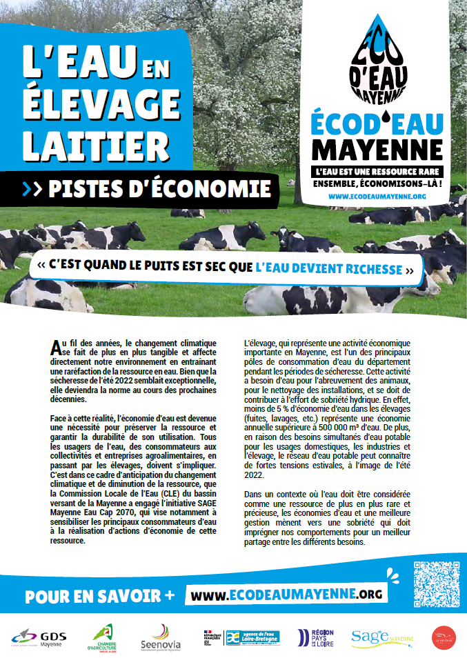 plaquette economies eau elevages